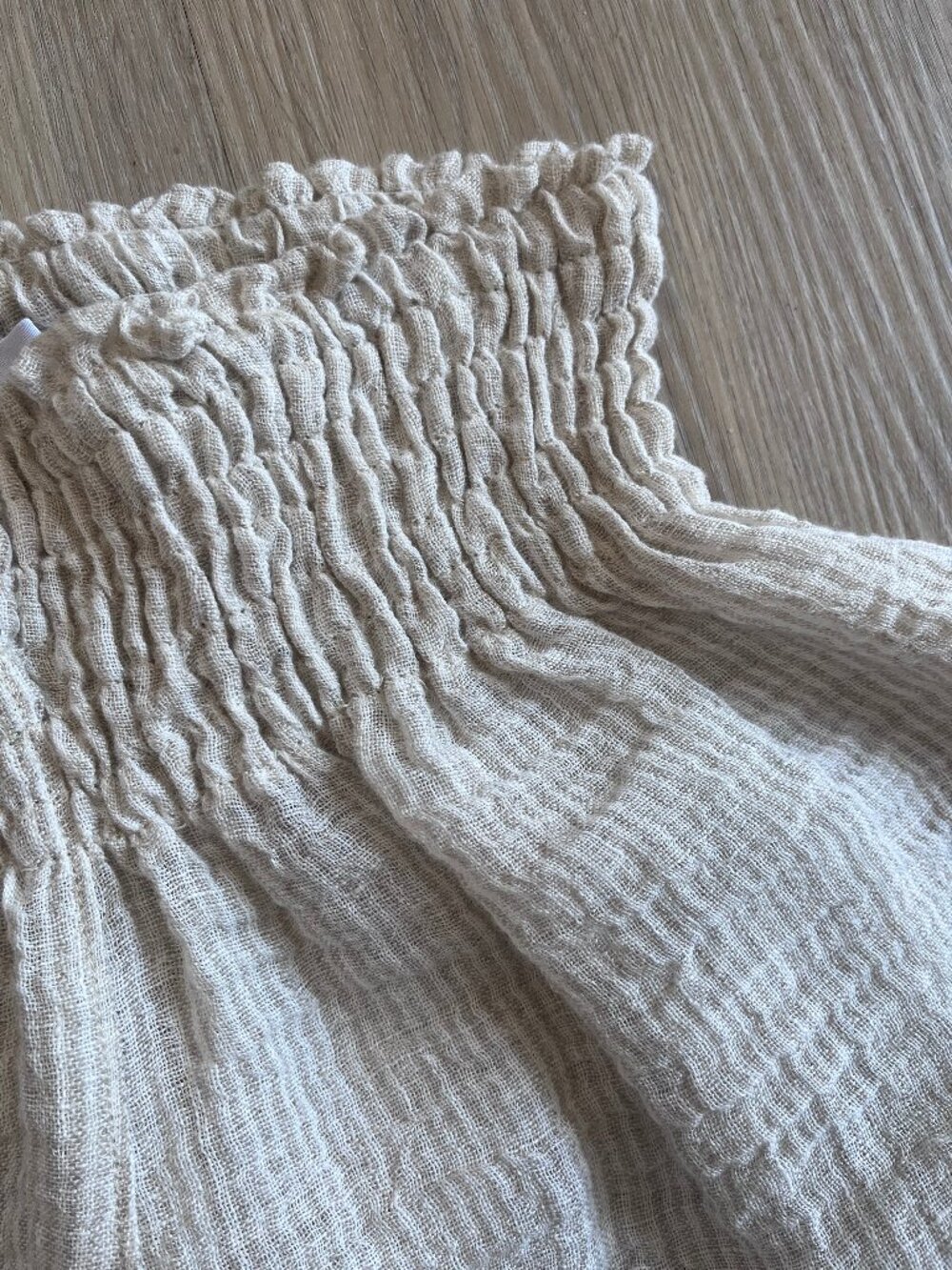 NEW! Italian 100% Linen BOGETTA DI LINO Striped Ivory Wide Leg Beach Pants XS - Picture 4 of 16